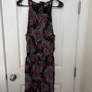 New York & Company Black Paisley Romper